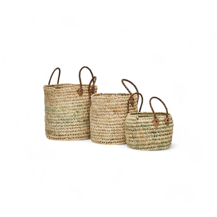 rattan baskets circle shape - L