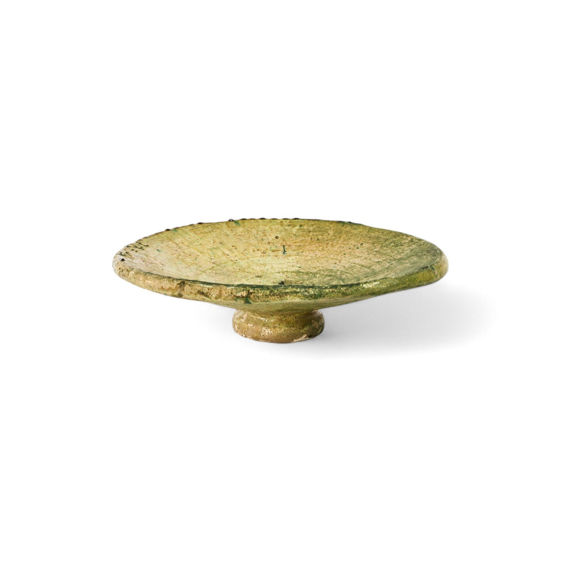 Platter -Tamegroute platter on stand 50cm yellow M