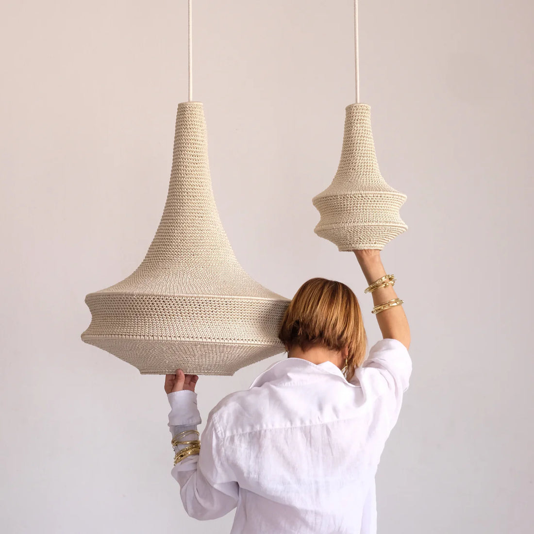 Joosh (double ring) Lampshade Large Clay