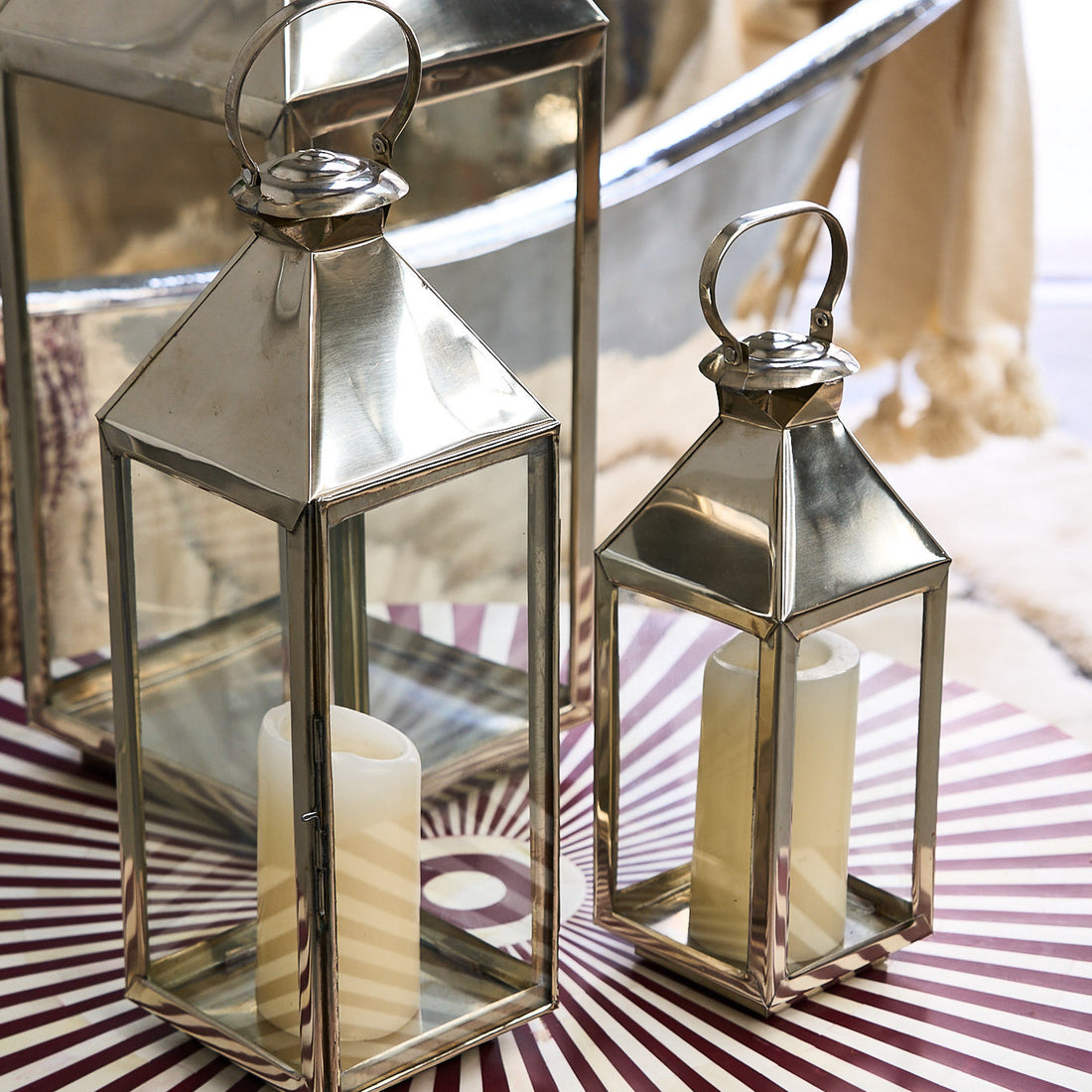 Lantern - Pewter lantern small